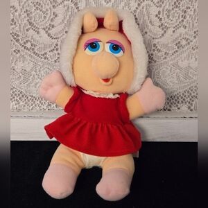 1987 Baby Miss Piggy Plush Doll – Henson Associates Vintage Collectible
